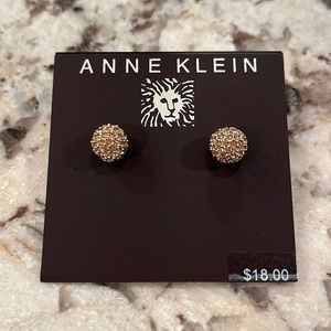 New Ann Klein earrings gold with glitz